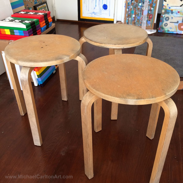 New Abandoned Ikea Stools about to be Upcycled