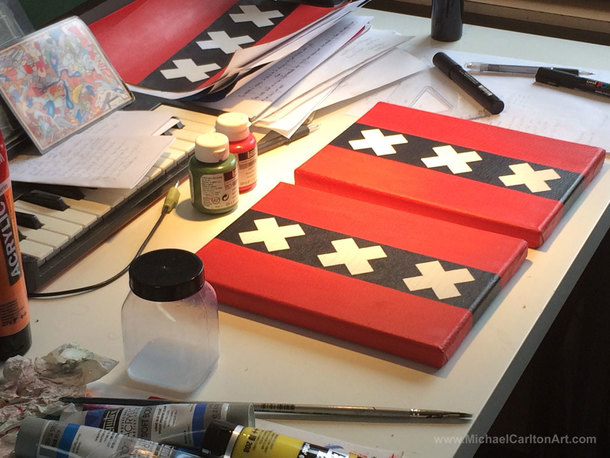 Amsterdam Flag Paintings in Progress...
